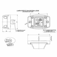 led zijmarkeringslamp universeel rood 3x led - contourlamp - led zijlamp - led breedtelamp - horpol