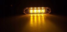 led zijmarkeringslamp universeel oranje 4x led - contourlamp - led zijlamp - breedtelamp - kmr
