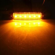 led zijmarkeringslamp universeel oranje 6x led - contourlamp - zijlamp - breedtelamp