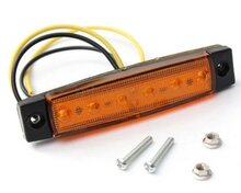 led zijmarkeringslamp universeel oranje 6x led - contourlamp - zijlamp - breedtelamp