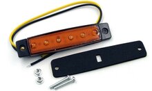 led zijmarkeringslamp universeel oranje 6x led - contourlamp - zijlamp - breedtelamp