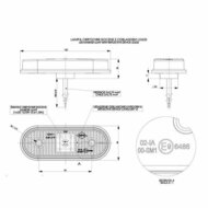 led zijmarkeringslamp universeel oranje 1x led - contourlamp - zijlamp - breedtelamp