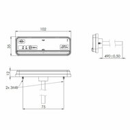 led zijmarkeringslamp universeel oranje 2x led - contourlamp - led zijlamp - breedtelamp