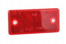 schroefbare reflector rood - 95x45 mm - schroefreflector - reflectieplaat - horpol