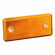 schroefbare reflector oranje - 95x45 mm - schroefreflector - reflectieplaat - horpol