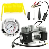 compressor 12 Volt - 250 watt - inclusief ingebouwde zaklamp - lucht compressor - draagbare luchtcompressor - geko