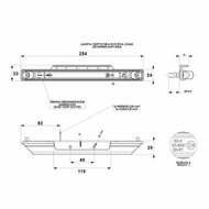 led zijmarkeringslamp universeel oranje 2x led - led contourlamp - zijlamp - breedtelamp
