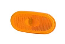 ovale markeringslamp oranje met houder - positielamp 12 volt - zijmarkeringslamp - contourlamp - horpol