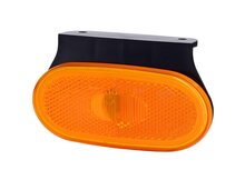 ovale markeringslamp oranje met houder - positielamp 12 volt - zijmarkeringslamp - contourlamp - horpol