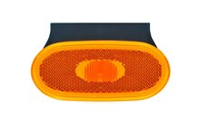 ovale markeringslamp oranje met houder - positielamp 12 volt - zijmarkeringslamp - contourlamp - horpol