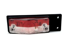breedtelamp wit/rood met steun - zijmarkeringslamp - positielamp 12 volt - contourlamp - horpol