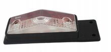 breedtelamp wit/rood met steun - zijmarkeringslamp - positielamp 12 volt - contourlamp - horpol