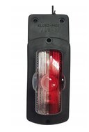 breedtelamp wit/rood met steun - breedteverlichting 12 volt - positielamp - contourlamp - kmr