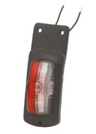 breedtelamp wit/rood met steun - breedteverlichting 12 volt - positielamp - contourlamp - kmr
