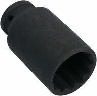 twaalfkant verlengde krachtdop - 15 mm - 1/2 duims aansluiting - slagdop - impact dop - rateldop