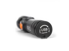 tactical led zaklamp 180 lumen - oplaadbare looplamp - werklamp - zaklamp - kmr