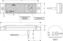 led zijmarkeringslamp inclusief 5m kabel rood 3x led - contourlamp - led zijlamp - breedtelamp
