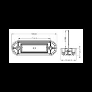 led zijmarkeringslamp universeel wit 4x led - contourlamp - led zijlamp - led breedtelamp