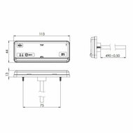 led zijmarkeringslamp universeel wit 2x led - contourlamp - led zijlamp - breedtelamp
