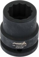 twaalfkant krachtdop - 24 mm - 3/4 duims aansluiting - slagdop - impact dop - rateldop - asta