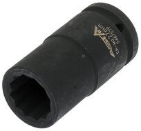 twaalfkant verlengde krachtdop - 27 mm - 3/4 duims aansluiting - slagdop - impact dop - rateldop - asta