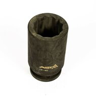 twaalfkant verlengde krachtdop - 30 mm - 3/4 duims aansluiting - slagdop - impact dop - rateldop - asta