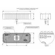led zijmarkeringslamp universeel wit 1x led - contourlamp - zijlamp - led breedtelamp