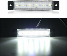 led zijmarkeringslamp universeel wit 6x led - contourlamp - zij lamp - breedtelamp