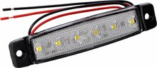 led zijmarkeringslamp universeel wit 6x led - contourlamp - zij lamp - breedtelamp