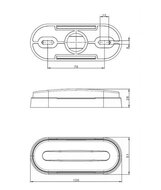 led zijmarkeringslamp universeel wit 1x ledstrip - contourlamp - zij lamp - breedtelamp