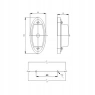 zijmarkeringslamp universeel oranje 12/24 volt - contourlamp - zij lamp - breedtelamp