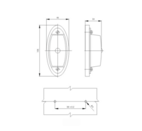 zijmarkeringslamp universeel wit 12/24 volt - contourlamp - breedtelamp - zijlamp
