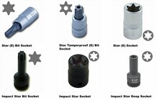 torxdop t55 - 1/2 duims aansluiting - 55 mm - met doorlopende boring - torx socket - torx bit - seneca