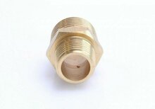 messing verloopstuk luchtkoppeling - 3/8&#039;&#039; naar 1/4&#039;&#039; - verloopnippel - luchtnippel - asta