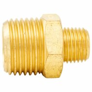 messing verloopstuk luchtkoppeling - 1/2&#039;&#039; naar 1/4&#039;&#039; - verloopnippel - luchtnippel - asta