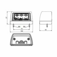 led kentekenverlichting wit 12/24 volt - kentekenlamp - numberplate lamp - kenteken verlichting