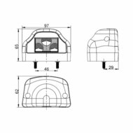 led kentekenverlichting wit 12/24 volt - kentekenlamp - numberplate lamp - kenteken verlichting - horpol