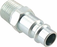 euro insteeknippel - 1/2 duims - uitwendig draad - nikkel - mannelijk