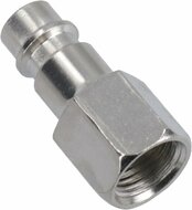 euro insteeknippel - 3/8 duims - inwendig draad - nikkel - vrouwelijk