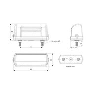 led kentekenverlichting wit 12/24 volt - kentekenlamp - kenteken verlichting - was