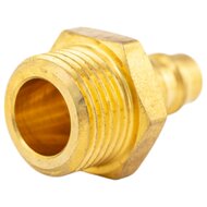 euro insteeknippel - 1/2 duims - uitwendig draad - messing persluchtnippel - mannelijk - asta