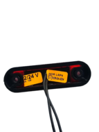 led zijmarkeringslamp universeel rood 2x led - contourlamp - led zijlamp - breedtelamp