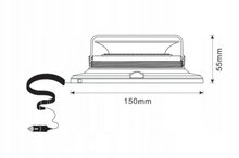 led waarschuwingslamp klein 12/24 volt kabel met sigarettenstekker 45x led - zwaailamp - waarschuwingslamp