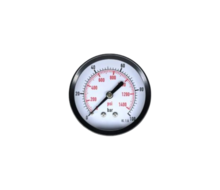 drukmeter horizontaal - 63 mm - manometer 3/8&#039;&#039; aansluiting - mano meter voor drukregelaar