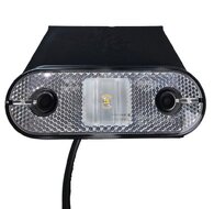 led zijmarkeringslamp met houder universeel wit 1x led - contourlamp - zij lamp - breedtelamp