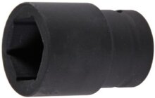 zeskant krachtdop 38 mm verlengd - 1 duims aansluiting - slagdop - impact dop - rateldop - dop - jmc