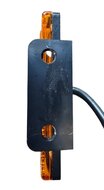 oranje zijmarkeringslamp links met houder - 12/24 volt - markeringslamp 3 led - contourlamp - horpol