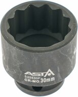 twaalfkant krachtdop - 30 mm - 1/2 duims aansluiting - slagdop - impact dop - rateldop - asta