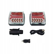 draadloos&nbsp;verlichting set magnetisch 7 polig 12/24 volt -&nbsp;achterlichten led - aanhanger verlichting