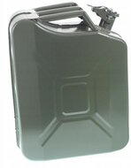 stalen jerrycan 20 liter - brandstofkan - vloeistofkan - vloeistoftank - metalen kan - benzine kan
